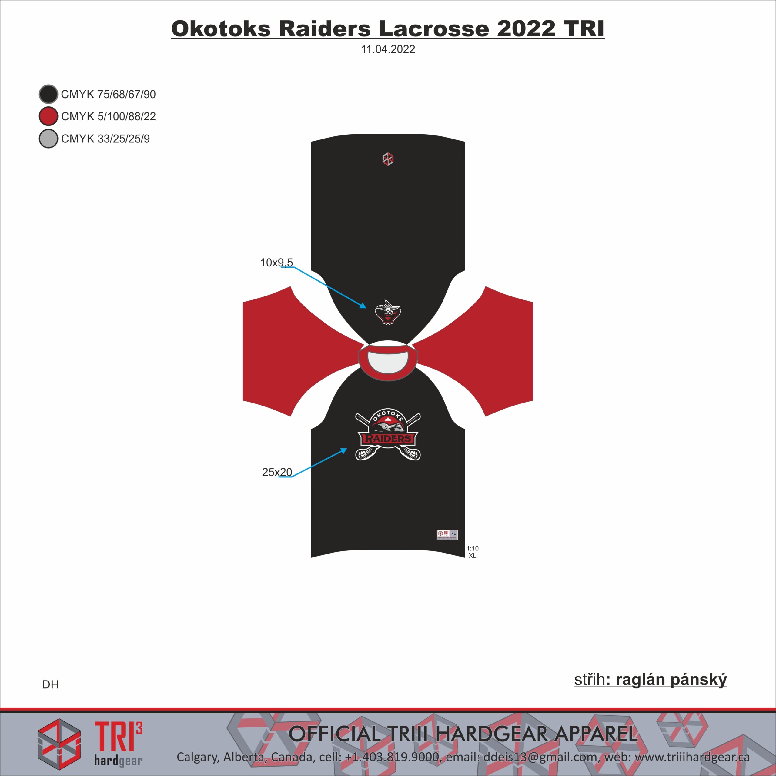 Okotoks Raiders Minor Lacrosse TRI3 HARDGEAR